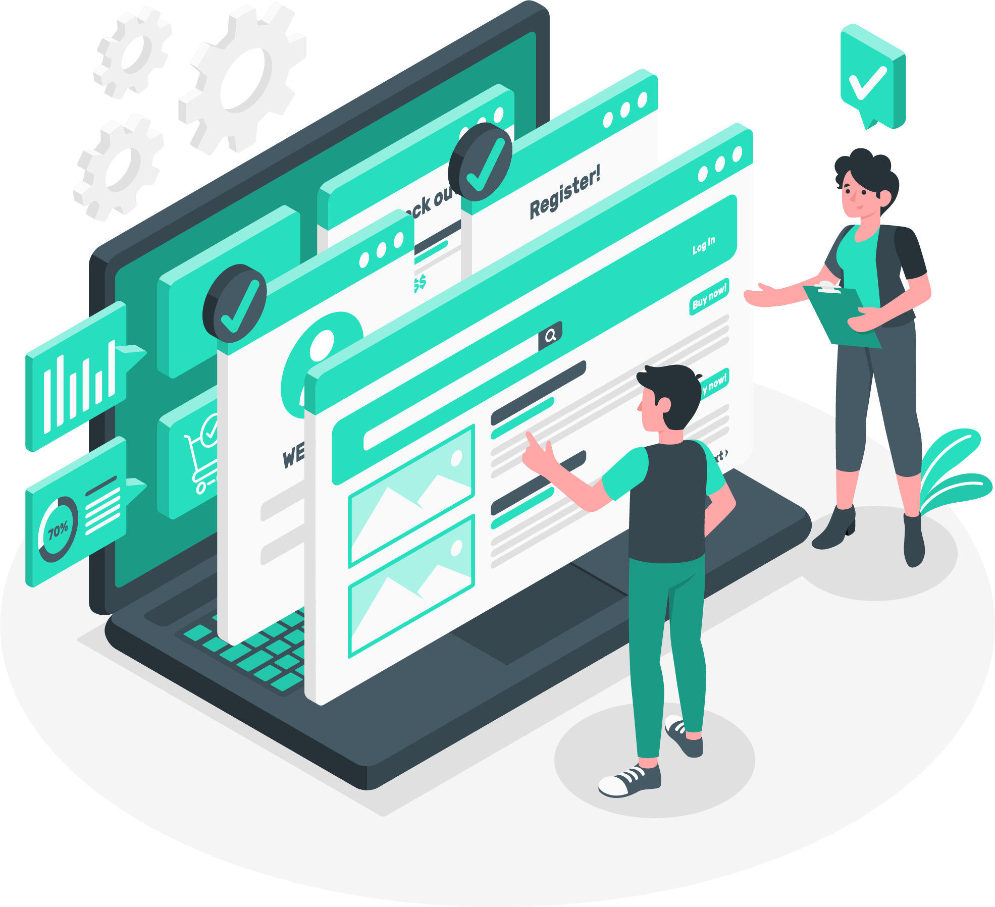web development illustration